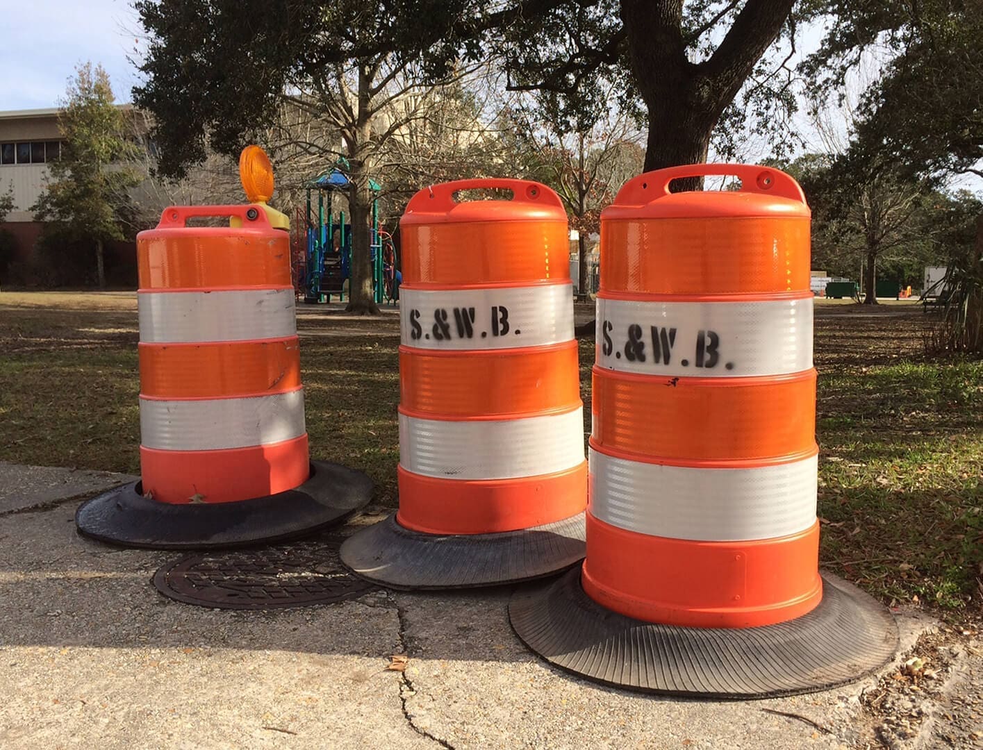 Sewerage and Water Board barrels