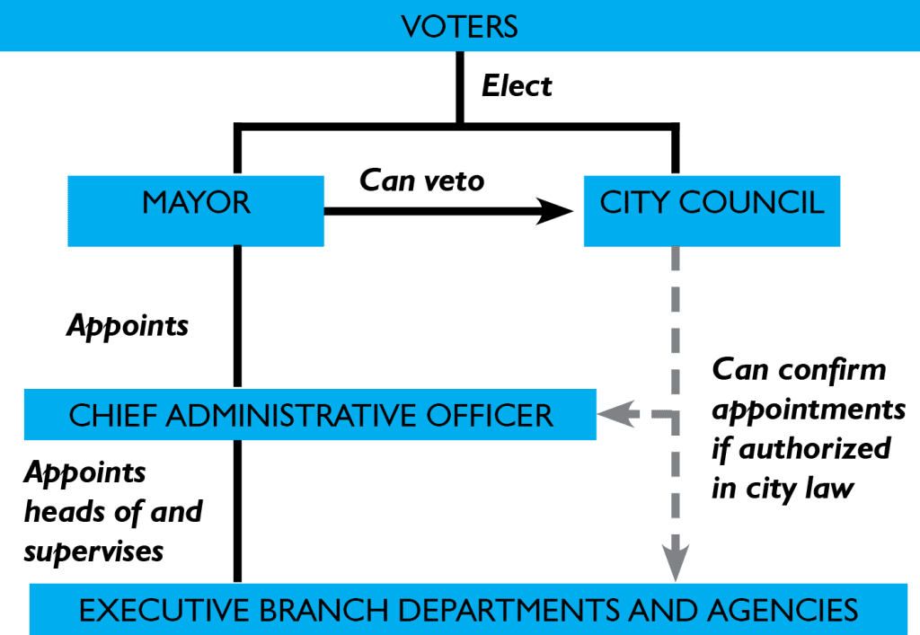 BGR diagram of strong mayor form of government