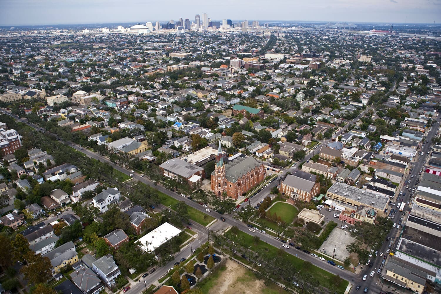Aerial photo of New Orleans neighborhood